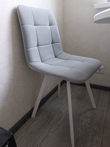 Стул на металлокаркасе Чилли бежевый / белый каркас фото покупателя 891