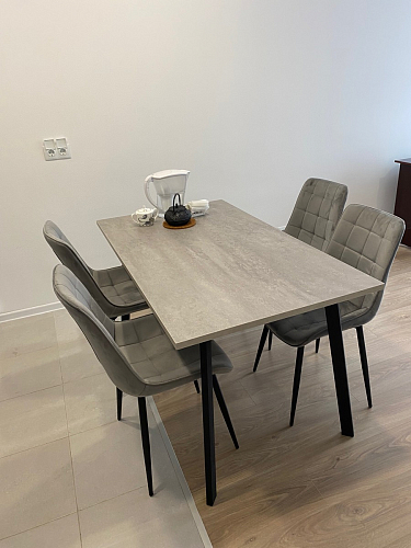 Стол Тринити Лофт 120 32 мм дуб галифакс табако / черный матовый фото покупателя 160