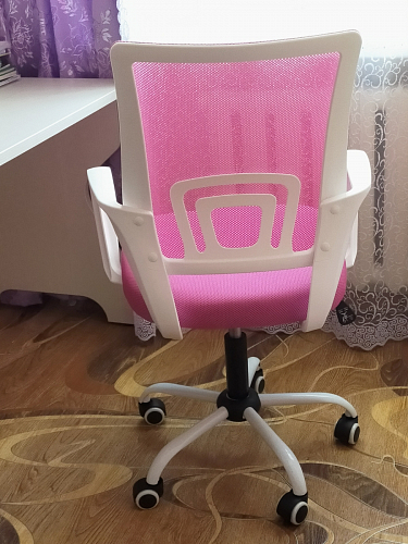 Компьютерное кресло Ergoplus белое / розовое фото покупателя 14