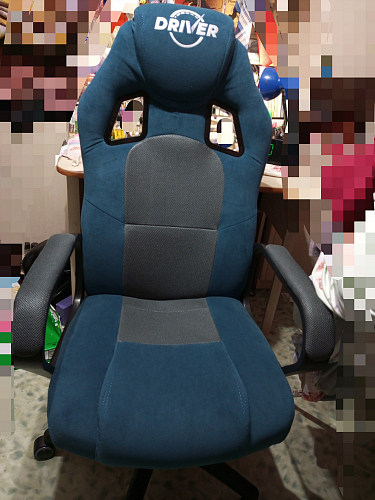 Компьютерное кресло Driver/Драйвер кожзам черный / серый фото покупателя 102