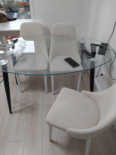 Стул на металлокаркасе Kora beige / black фото покупателя 386