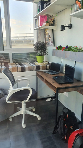 Письменный стол Леон Лофт бетон / черный матовый фото покупателя 86