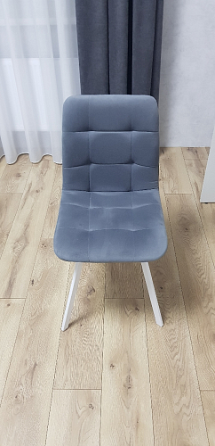 Стул на металлокаркасе Чилли К черный / зеленый фото покупателя 7