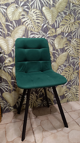 Стул на металлокаркасе Чилли зеленый / белый каркас фото покупателя 35