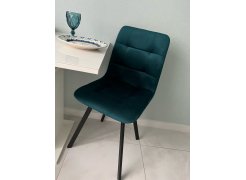 Стул на металлокаркасе Чилли синяя ткань / белый фото покупателя 404