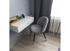 Стул на металлокаркасе Gabi 1 бежевый / черный с серебряными наконечниками фото покупателя 682