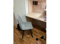 Стул на металлокаркасе Чилли синяя ткань / белый фото покупателя 98