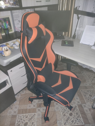 Компьютерное кресло Racer черное / бежевое фото покупателя 43