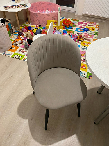 Стул на металлокаркасе Gabi 1 dark gray / black фото покупателя 659