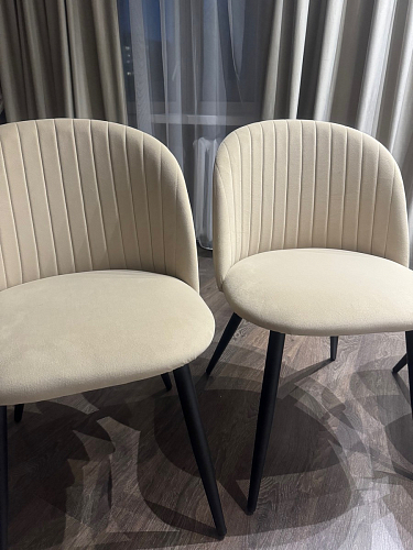 Стул на металлокаркасе Gabi latte / gold / black фото покупателя 581