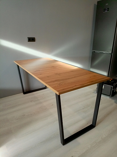 Стол Лота Лофт 140 25 мм черный матовый / бетон фото покупателя 713