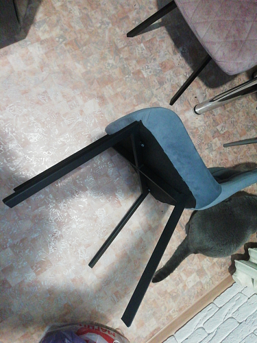 Стул на металлокаркасе Челси К крутящийся бирюзовый / черный фото покупателя 184