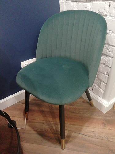 Стул на металлокаркасе Gabi 1 light purple / black / gold фото покупателя 105