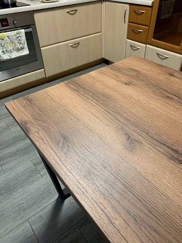 Деревянный стол Лота Лофт 120x75 дуб крафт табачный / черный матовый фото покупателя 589