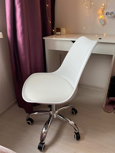 Компьютерное кресло Kolin с подушкой clear / white фото покупателя 81