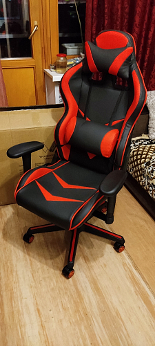 Компьютерное кресло Racer черный / красный / бежевый фото покупателя 14