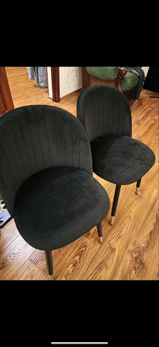 Стул на металлокаркасе Gabi dark beige / black / silver фото покупателя 623