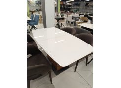 Стол на тумбе Фернан белый / орех кантри из шоурума 5