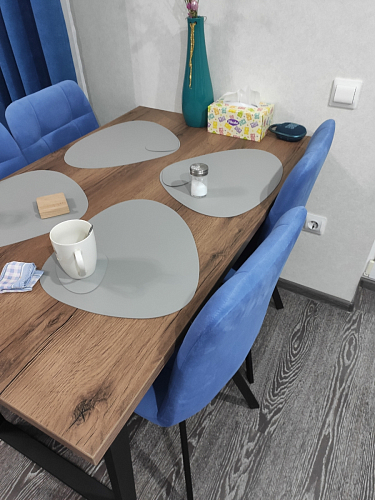 Деревянный стол Лота Лофт 140х80 черный матовый / бетон светлый фото покупателя 253