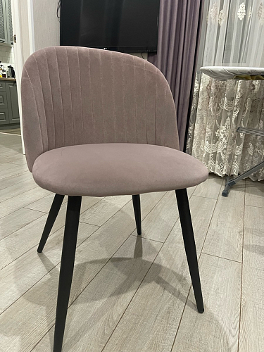 Стул на металлокаркасе Gabi 1 light purple / black / gold фото покупателя 78