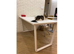 Деревянный стол Лота Лофт 120(160)х75 черный матовый / бетон светлый фото покупателя 906