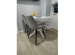 Стул на металлокаркасе Седа К крутящийся светло-серый  / белый фото покупателя 51