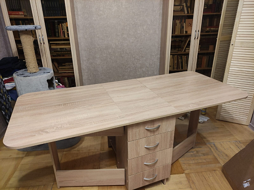 Стол-книжка Глория 606 М с ящиками дуб сонома фото покупателя 25