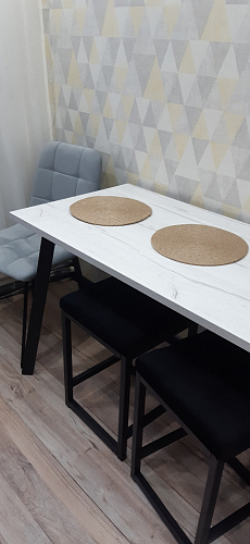 Стол Тринити Лофт 120 25 мм черный матовый / юта фото покупателя 166