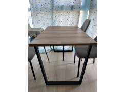 Деревянный стол Лота Лофт 120(160)х75 черный матовый / бетон светлый фото покупателя 285