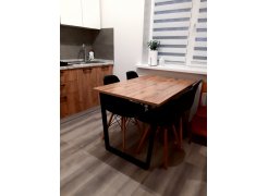 Деревянный стол Лота Лофт 120(160)х75 черный матовый / бетон светлый фото покупателя 393