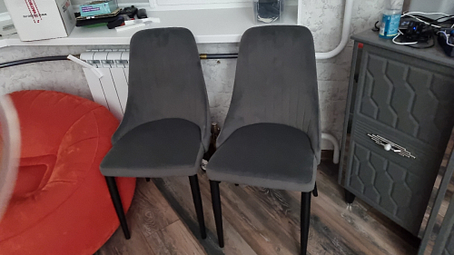 Стул на металлокаркасе Kora green / black фото покупателя 326