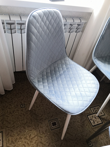 Стул на металлокаркасе Capri голубой фото покупателя 123