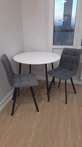 Стул на металлокаркасе Чилли К черный / зеленый фото покупателя 493