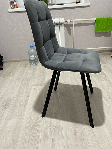 Стул на металлокаркасе Чилли синяя ткань / белый фото покупателя 956