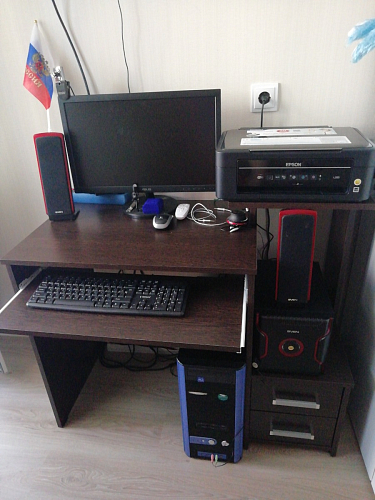 Компьютерный стол Джаз-24 левый дуб молочный фото покупателя 59