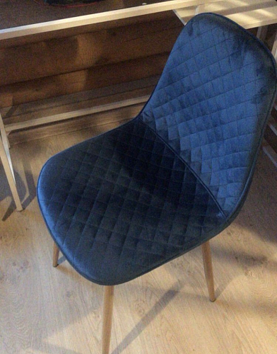 Стул на металлокаркасе Capri blue / white фото покупателя 120