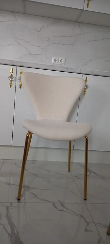 Стул на металлокаркасе Solo white / gold фото покупателя 2