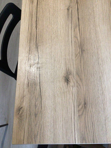 Стол Тринити Лофт 120 25 мм черный матовый / дуб делано темный фото покупателя 229