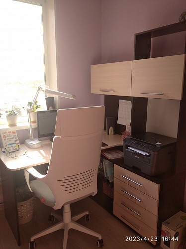 Компьютерный стол КСТ-14.1Л левый дуб сонома / белый фото покупателя 9