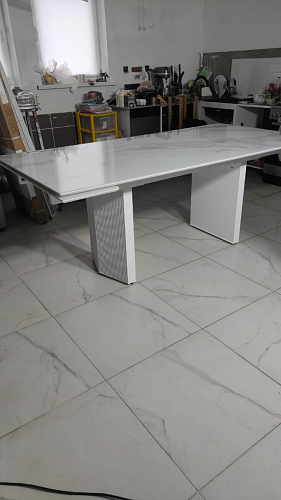 Керамический стол Монерон 200x100 brecha crema elegance / дуб монтана фото покупателя 12