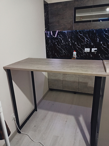 Барная стойка Дилан Лофт 120х40х90 бетон светлый фото покупателя 143