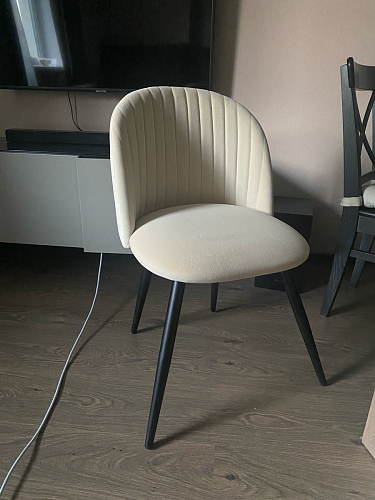 Стул на металлокаркасе Gabi 1 line light blue / black фото покупателя 297