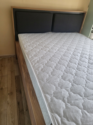 Двуспальная кровать Клауд 160х200 парящая дуб крафт золотой / антрацит фото покупателя 202