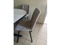 Стул на металлокаркасе Чилли синяя ткань / белый фото покупателя 548