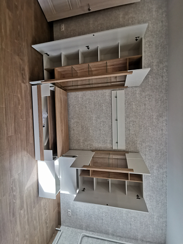 Витрина Куба 1701.М4 дуб сонома / белый глянец фото покупателя 1