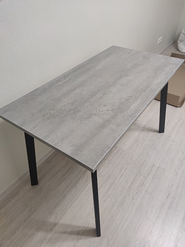 Стол Тринити Лофт 120 25 мм бетон / черный матовый фото покупателя 10