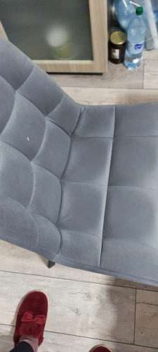 Стул на металлокаркасе Челси морская волна / черный фото покупателя 246