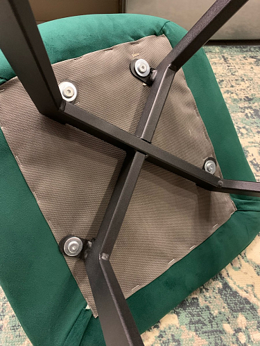 Стул на металлокаркасе Чилли зеленый / черный фото покупателя 1492