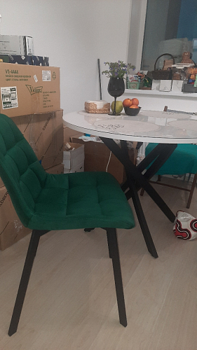 Стул на металлокаркасе Челси бежевый / белый каркас фото покупателя 258