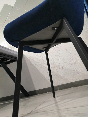 Стул на металлокаркасе Челси велюр коричневый / черный каркас фото покупателя 154